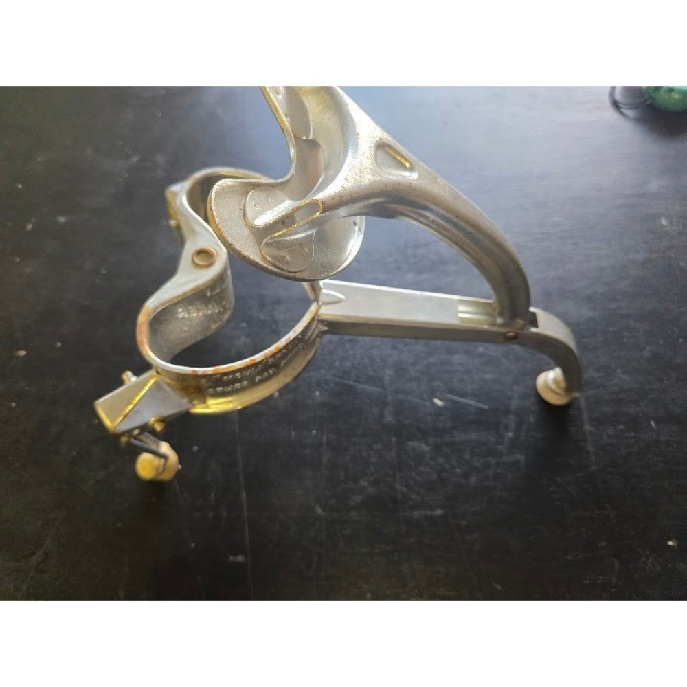 Vtg Mouli Product Tripod Stand Base for Food Grinder Mill Silver Metal France